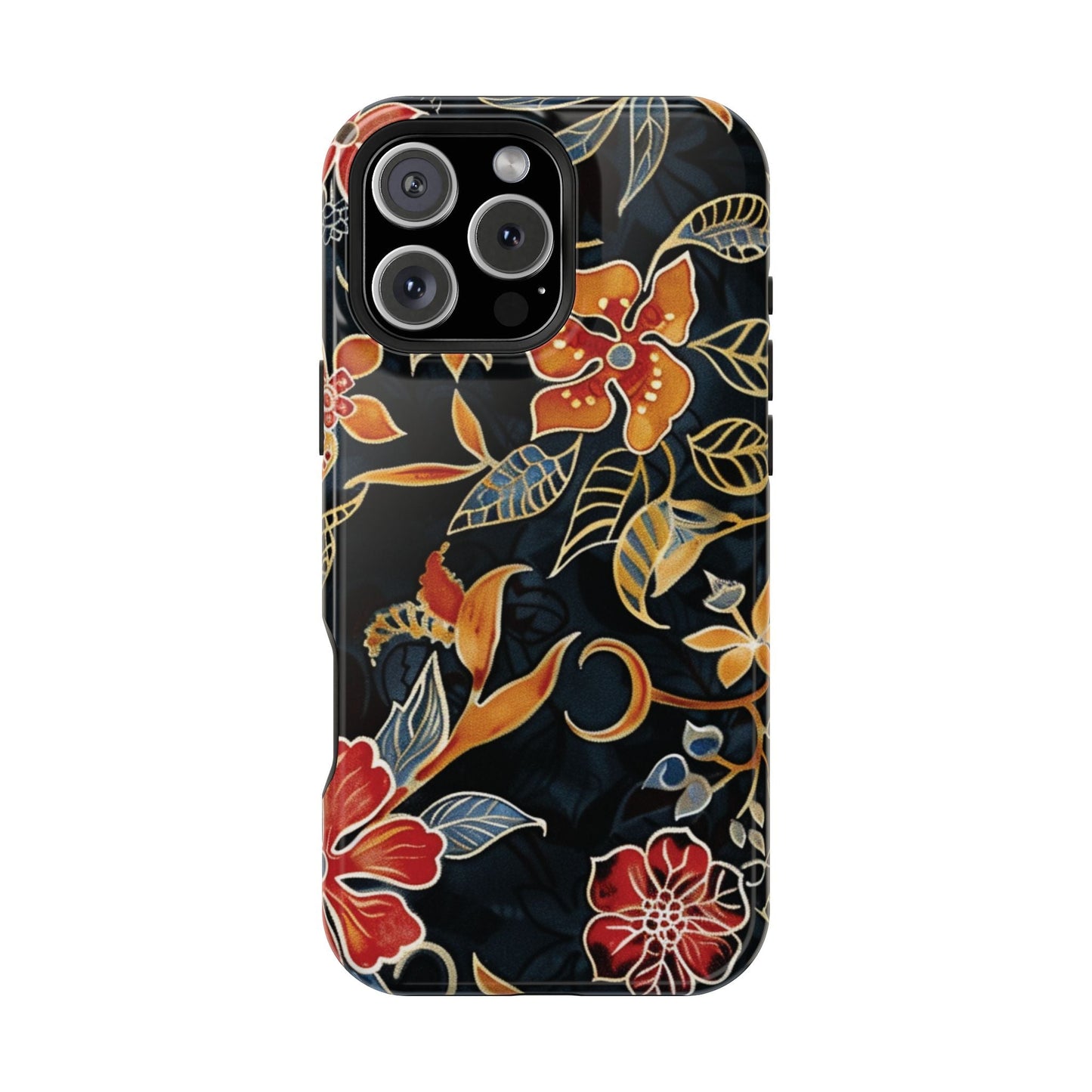 Floral Nightfall Magnetic Impact Phone Case — Protective Magnetic Floral iPhone Cover - DIGITAL X