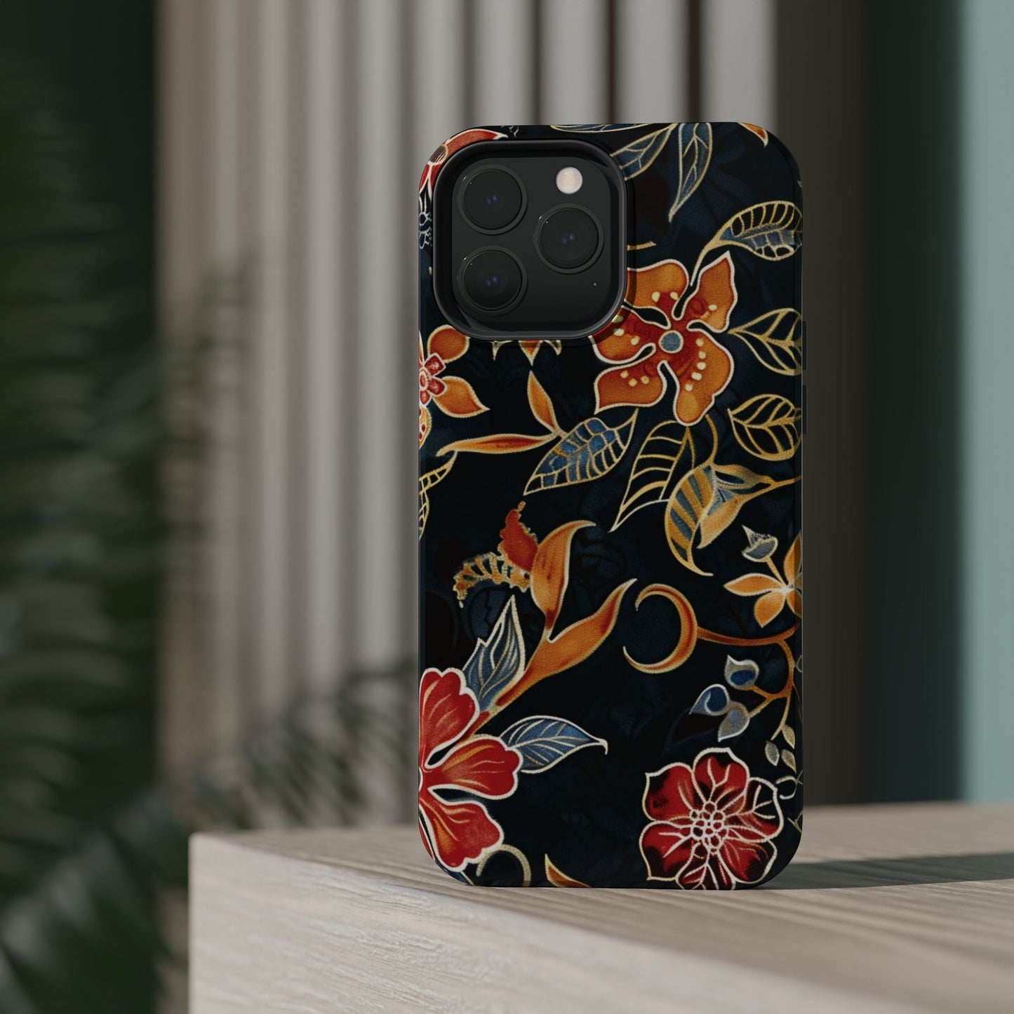 Floral Nightfall Magnetic Impact Phone Case — Protective Magnetic Floral iPhone Cover - DIGITAL X