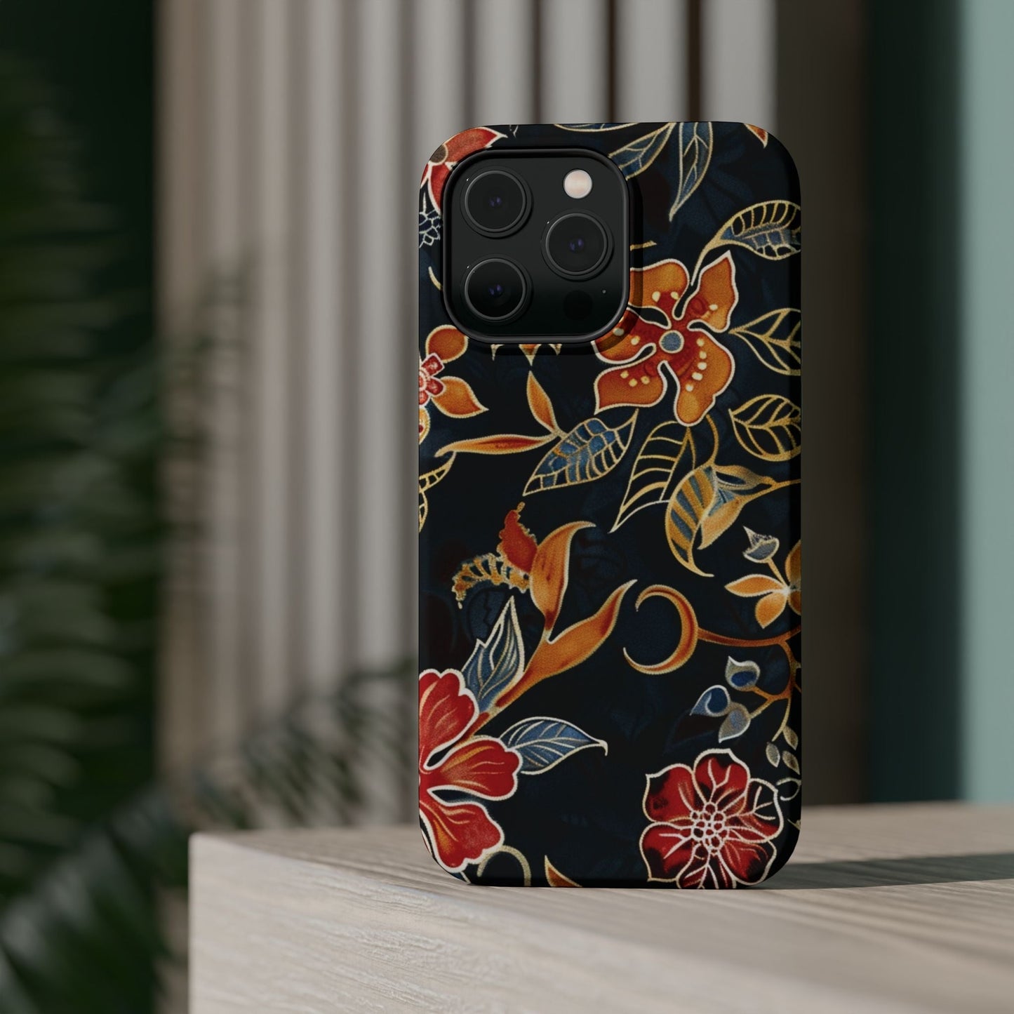 Floral Nightfall Magnetic Impact Phone Case — Protective Magnetic Floral iPhone Cover - DIGITAL X