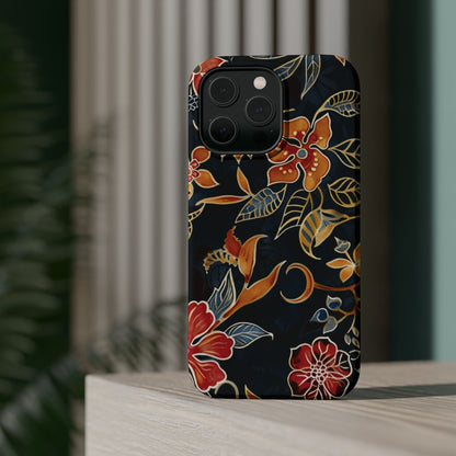 Floral Nightfall Magnetic Impact Phone Case — Protective Magnetic Floral iPhone Cover - DIGITAL X