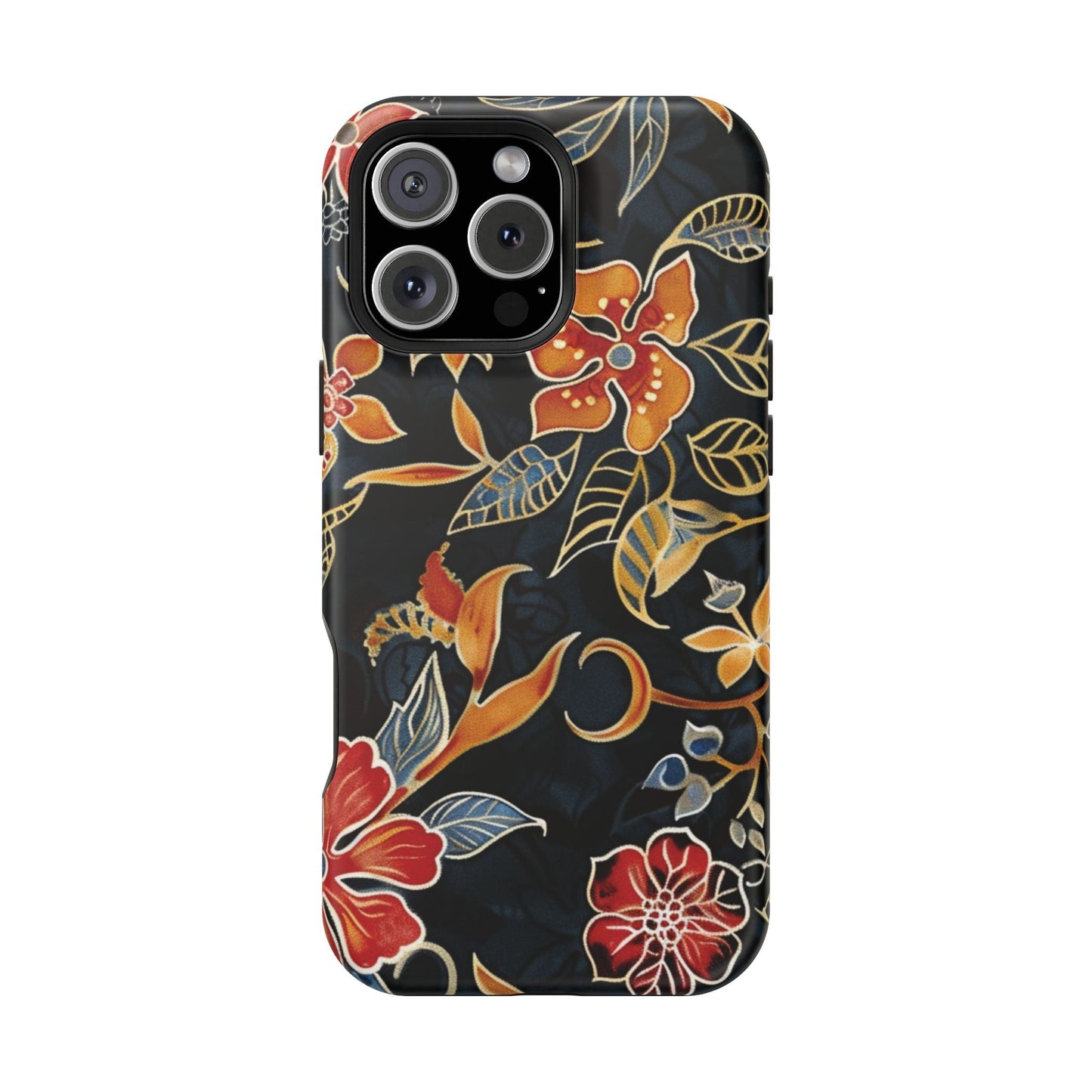 Floral Nightfall Magnetic Impact Phone Case — Protective Magnetic Floral iPhone Cover - DIGITAL X