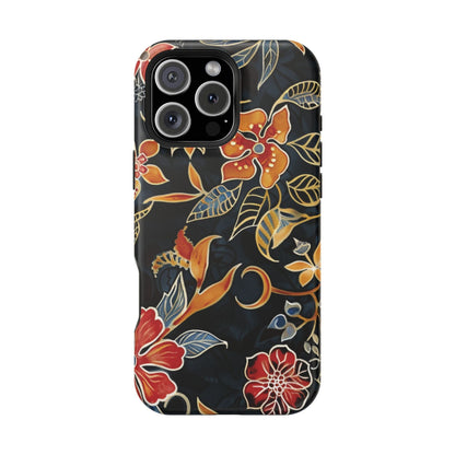 Floral Nightfall Magnetic Impact Phone Case — Protective Magnetic Floral iPhone Cover - DIGITAL X
