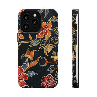Floral Nightfall Magnetic Impact Phone Case — Protective Magnetic Floral iPhone Cover - DIGITAL X