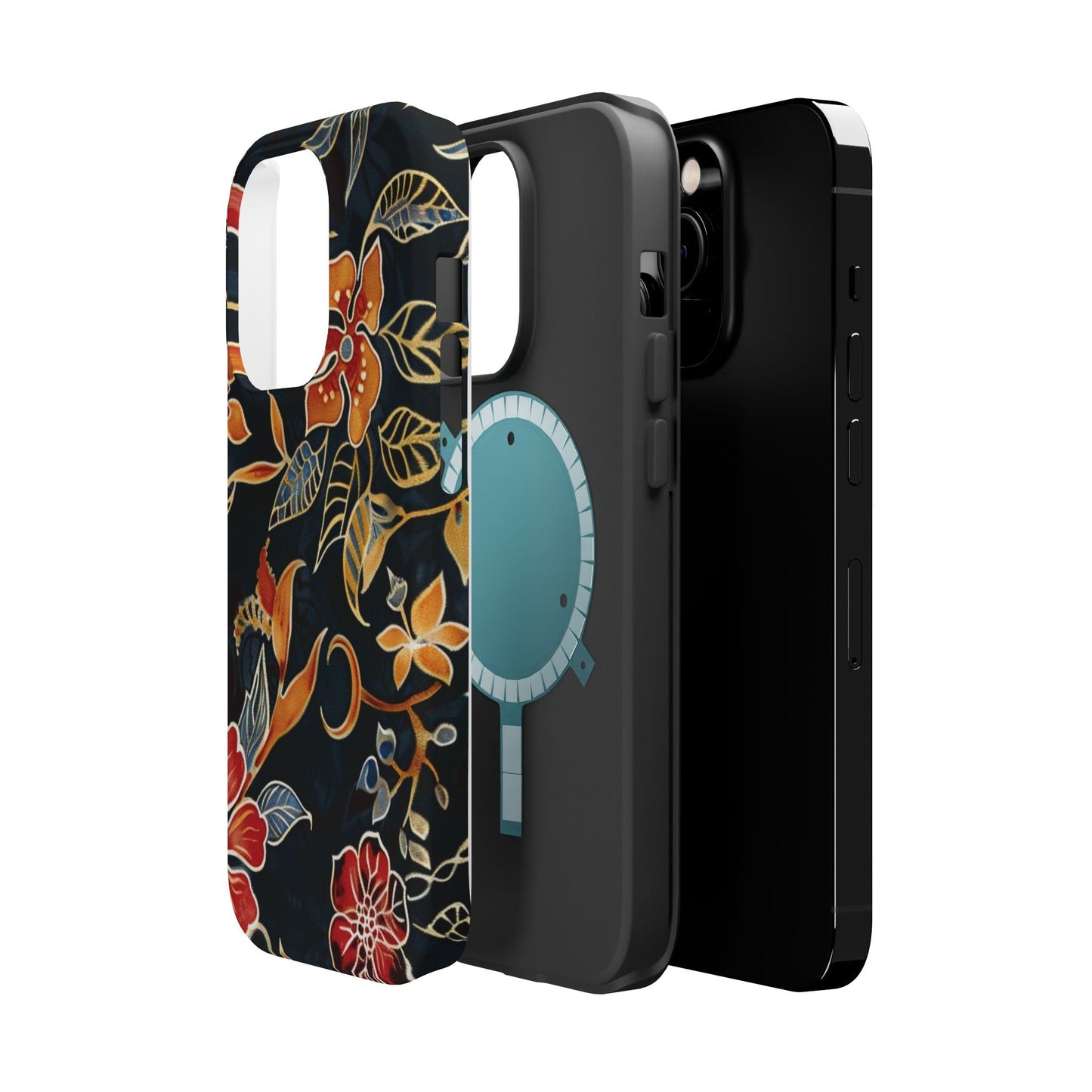 Floral Nightfall Magnetic Impact Phone Case — Protective Magnetic Floral iPhone Cover - DIGITAL X
