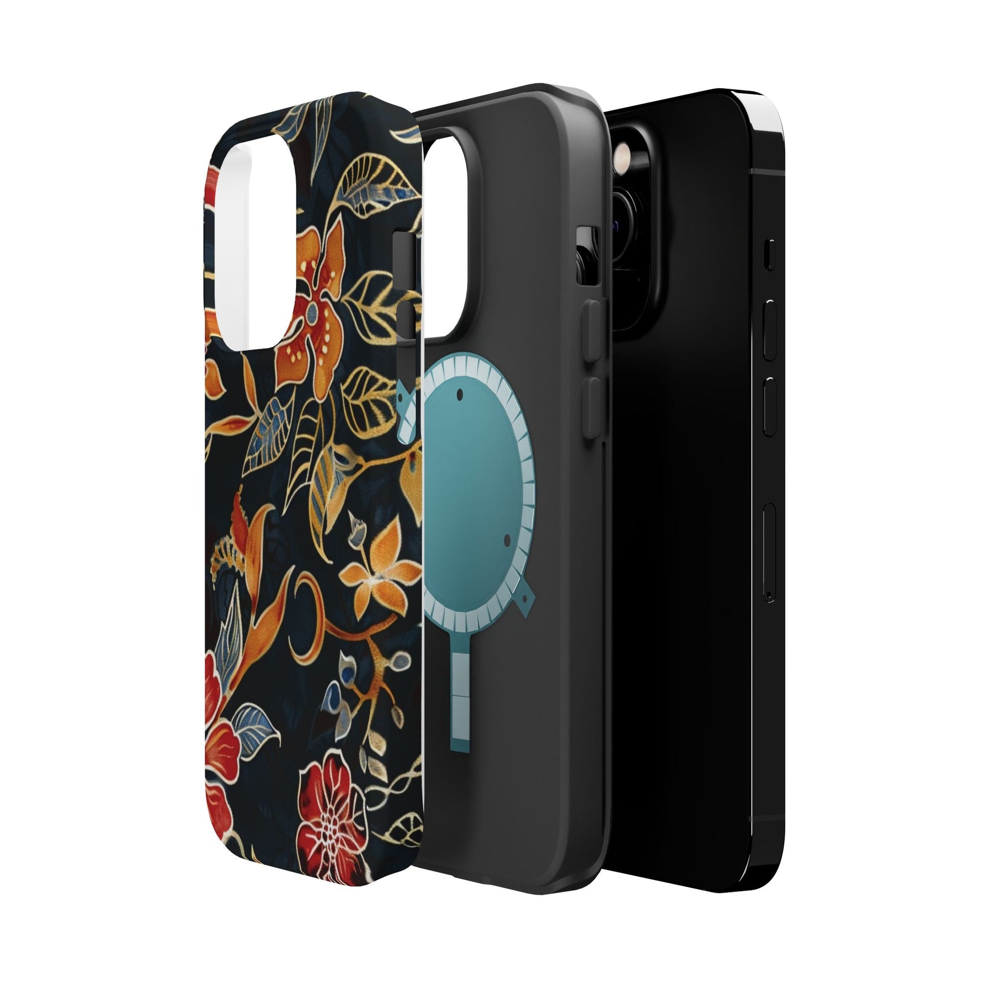Floral Nightfall Magnetic Impact Phone Case — Protective Magnetic Floral iPhone Cover - DIGITAL X