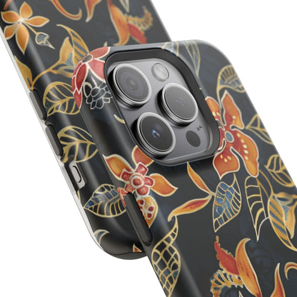 Floral Nightfall Magnetic Impact Phone Case — Protective Magnetic Floral iPhone Cover - DIGITAL X