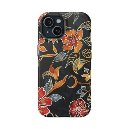 Floral Nightfall Magnetic Impact Phone Case — Protective Magnetic Floral iPhone Cover - DIGITAL X