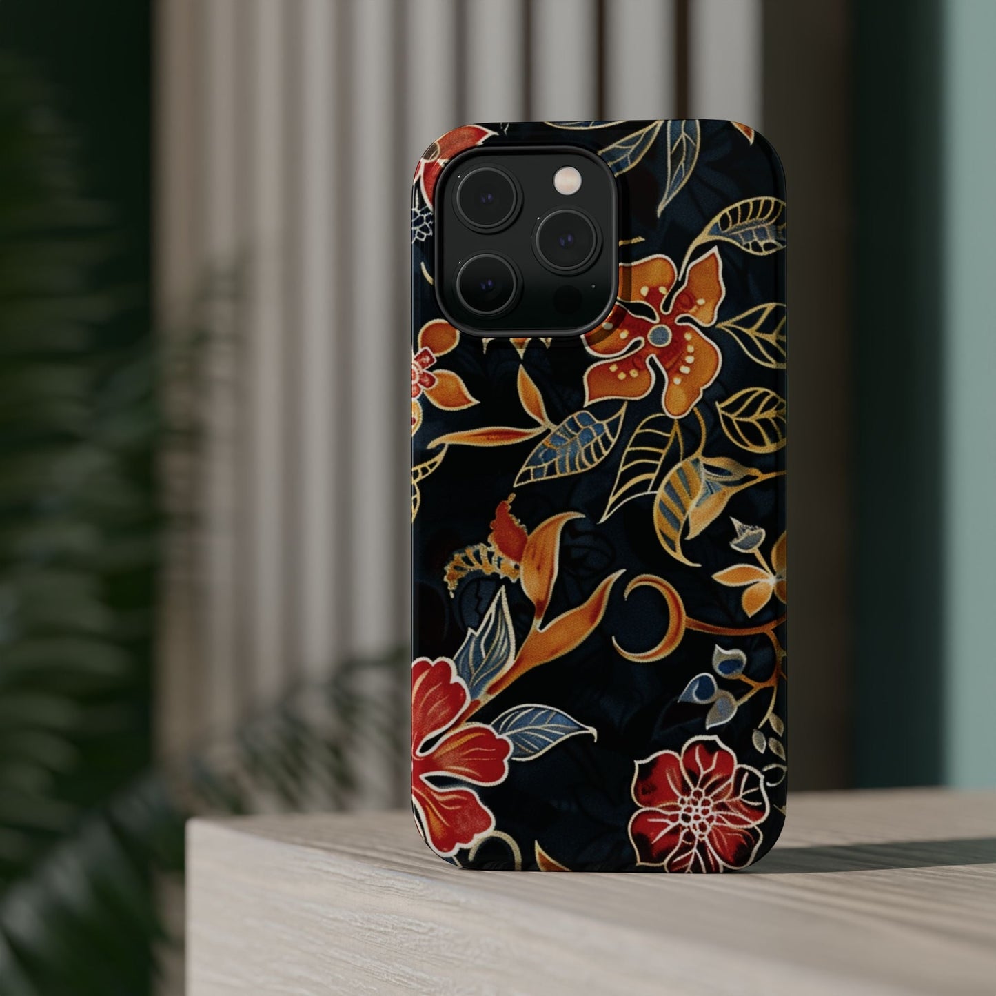 Floral Nightfall Magnetic Impact Phone Case — Protective Magnetic Floral iPhone Cover - DIGITAL X
