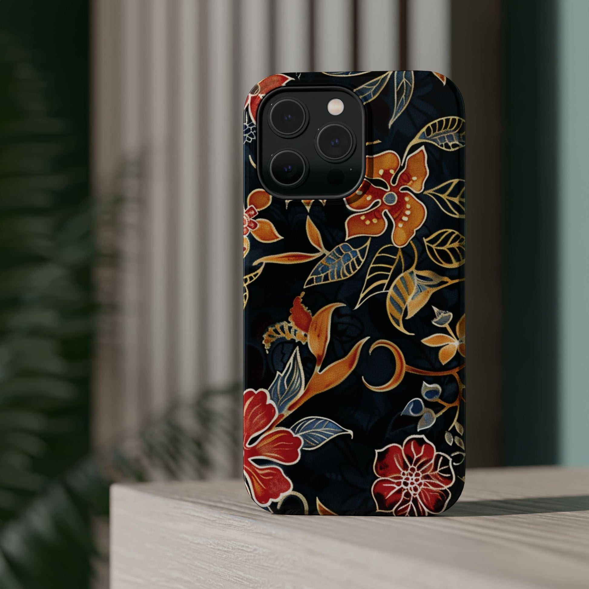 Floral Nightfall Magnetic Impact Phone Case — Protective Magnetic Floral iPhone Cover - DIGITAL X