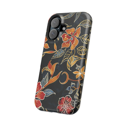 Floral Nightfall Magnetic Impact Phone Case — Protective Magnetic Floral iPhone Cover - DIGITAL X