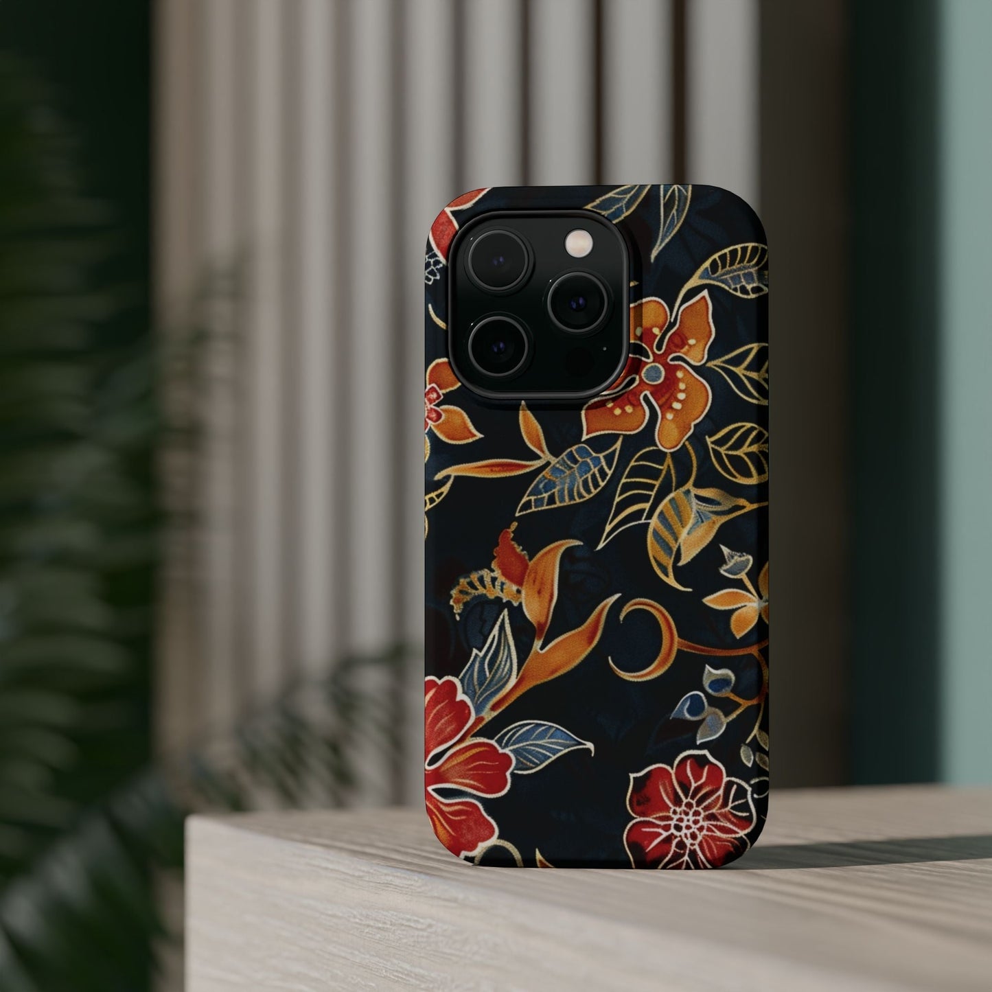 Floral Nightfall Magnetic Impact Phone Case — Protective Magnetic Floral iPhone Cover - DIGITAL X