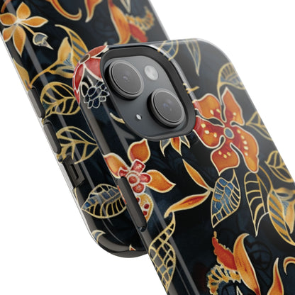 Floral Nightfall Magnetic Impact Phone Case — Protective Magnetic Floral iPhone Cover - DIGITAL X
