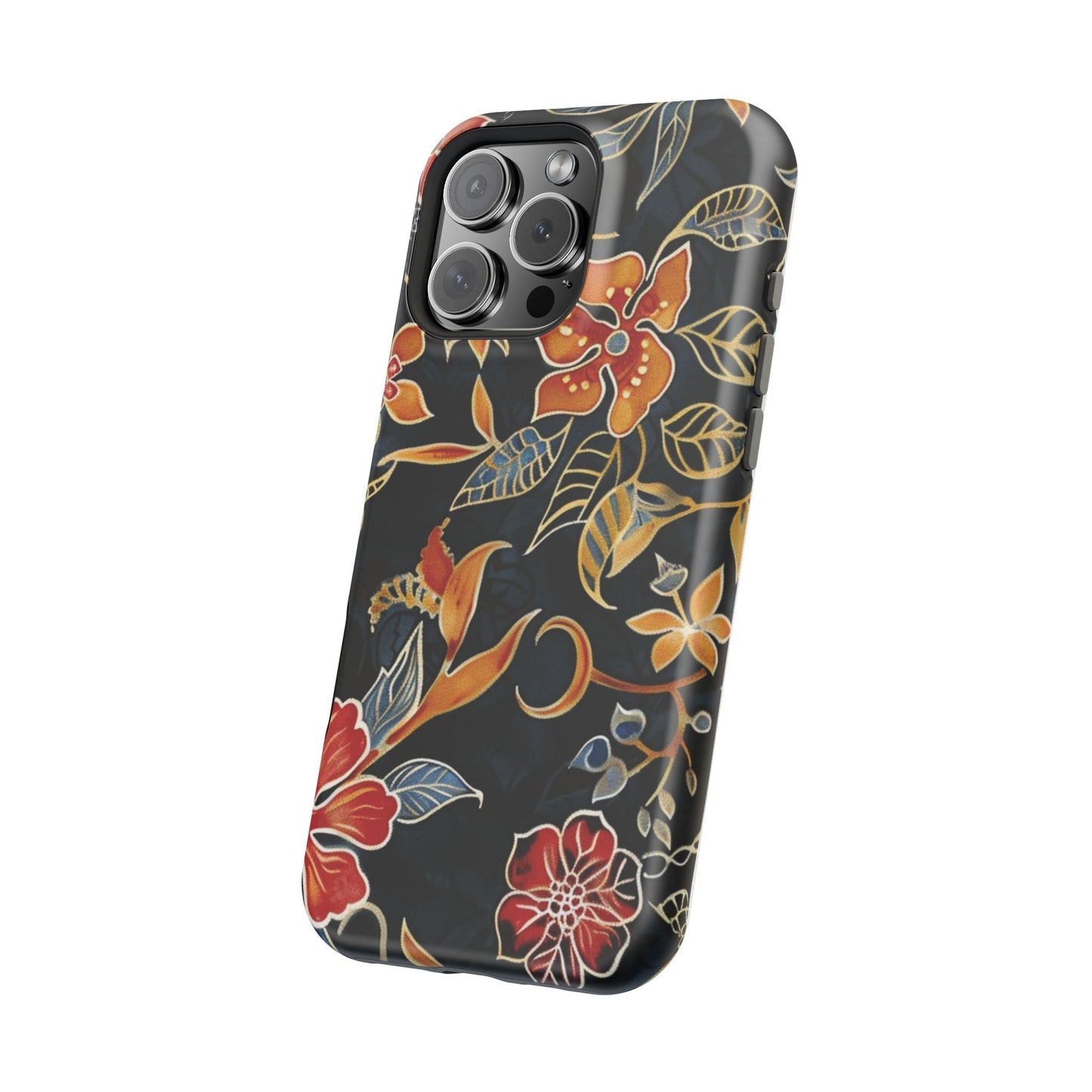 Floral Nightfall Magnetic Impact Phone Case — Protective Magnetic Floral iPhone Cover - DIGITAL X