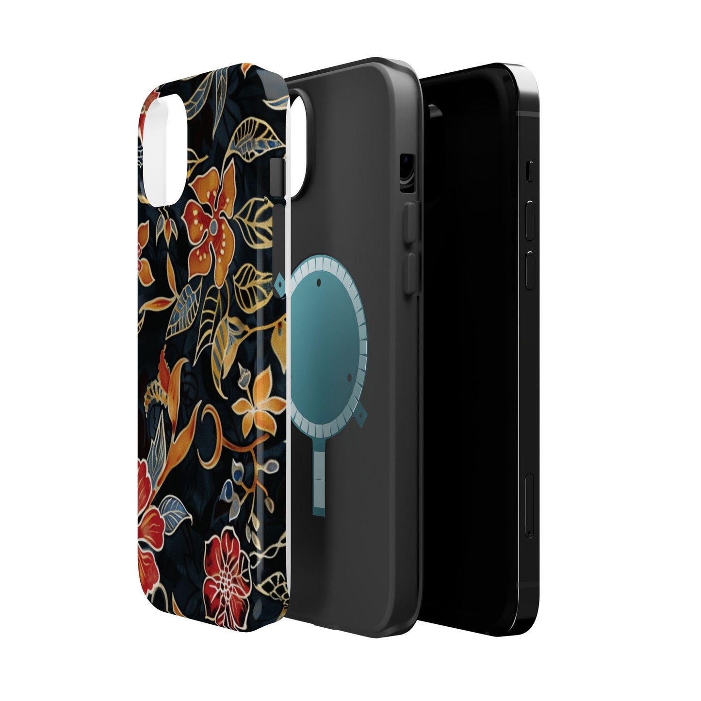 Floral Nightfall Magnetic Impact Phone Case — Protective Magnetic Floral iPhone Cover - DIGITAL X