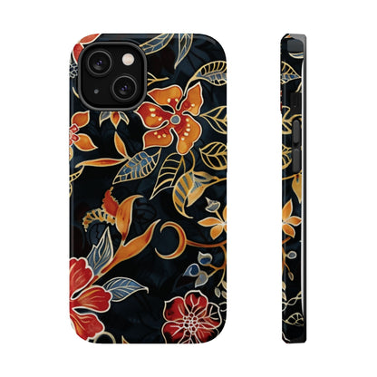Floral Nightfall Magnetic Impact Phone Case — Protective Magnetic Floral iPhone Cover - DIGITAL X