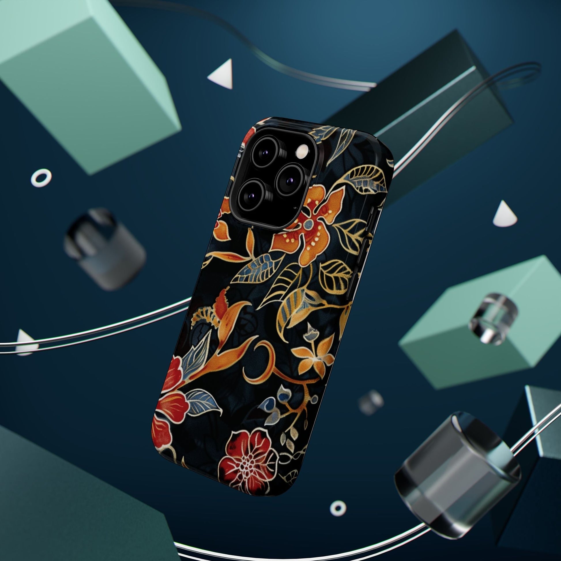 Floral Nightfall Magnetic Impact Phone Case — Protective Magnetic Floral iPhone Cover - DIGITAL X