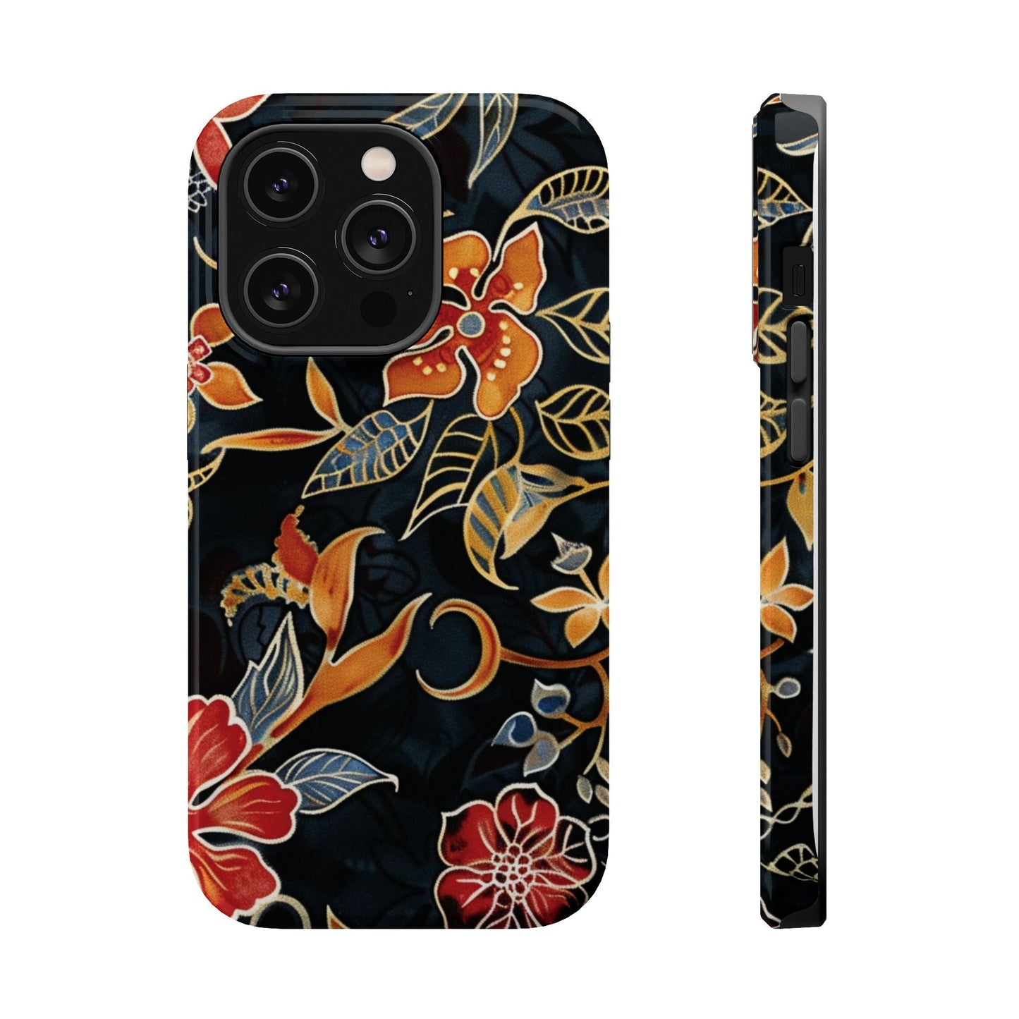 Floral Nightfall Magnetic Impact Phone Case — Protective Magnetic Floral iPhone Cover - DIGITAL X