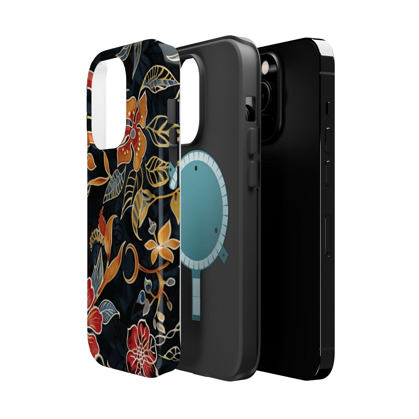Floral Nightfall Magnetic Impact Phone Case — Protective Magnetic Floral iPhone Cover - DIGITAL X