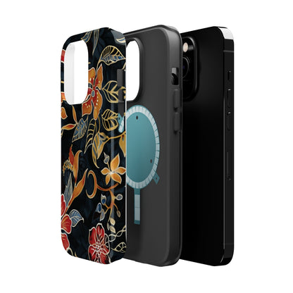 Floral Nightfall Magnetic Impact Phone Case — Protective Magnetic Floral iPhone Cover - DIGITAL X