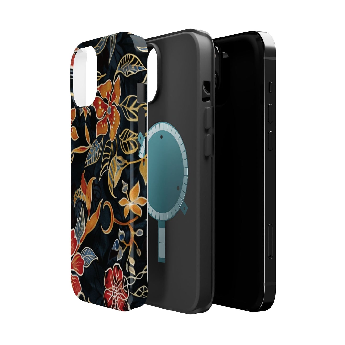 Floral Nightfall Magnetic Impact Phone Case — Protective Magnetic Floral iPhone Cover - DIGITAL X