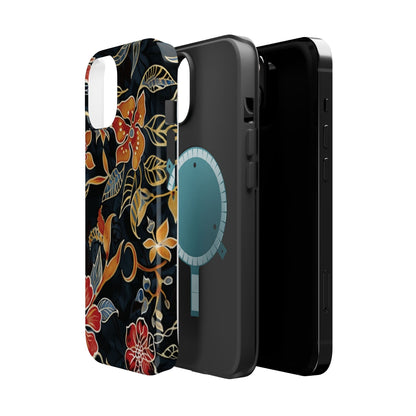 Floral Nightfall Magnetic Impact Phone Case — Protective Magnetic Floral iPhone Cover - DIGITAL X