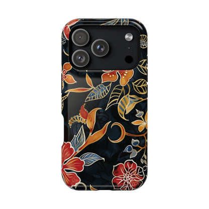 Floral Nightfall Magnetic Impact Phone Case — Protective Magnetic Floral iPhone Cover - DIGITAL X