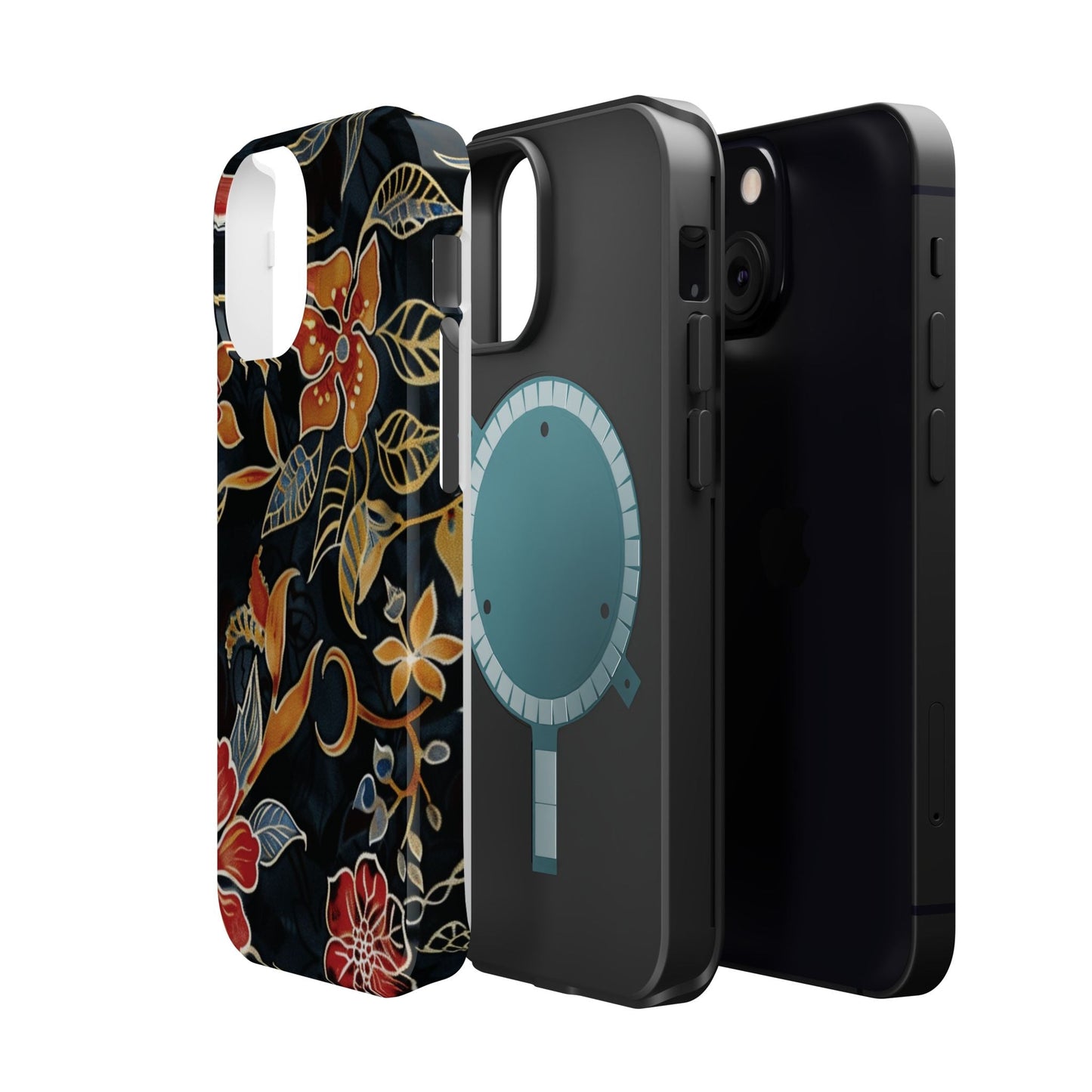 Floral Nightfall Magnetic Impact Phone Case — Protective Magnetic Floral iPhone Cover - DIGITAL X