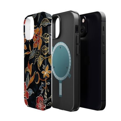 Floral Nightfall Magnetic Impact Phone Case — Protective Magnetic Floral iPhone Cover - DIGITAL X