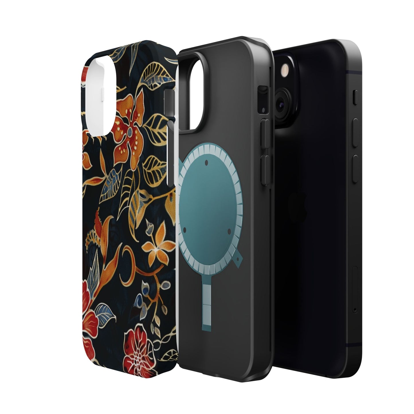 Floral Nightfall Magnetic Impact Phone Case — Protective Magnetic Floral iPhone Cover - DIGITAL X