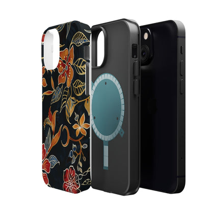 Floral Nightfall Magnetic Impact Phone Case — Protective Magnetic Floral iPhone Cover - DIGITAL X