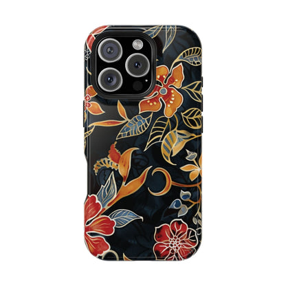 Floral Nightfall Magnetic Impact Phone Case — Protective Magnetic Floral iPhone Cover - DIGITAL X