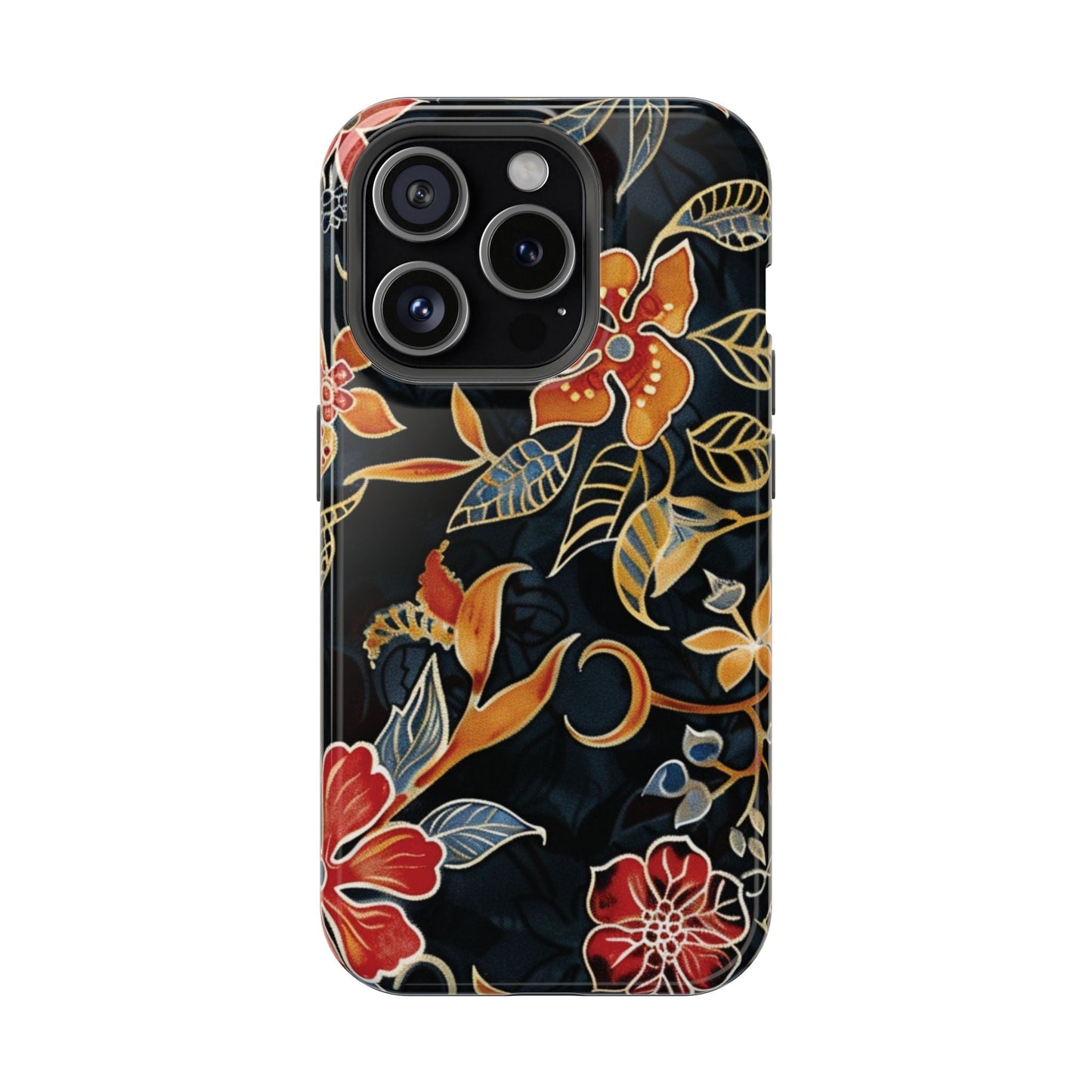 Floral Nightfall Magnetic Impact Phone Case — Protective Magnetic Floral iPhone Cover - DIGITAL X