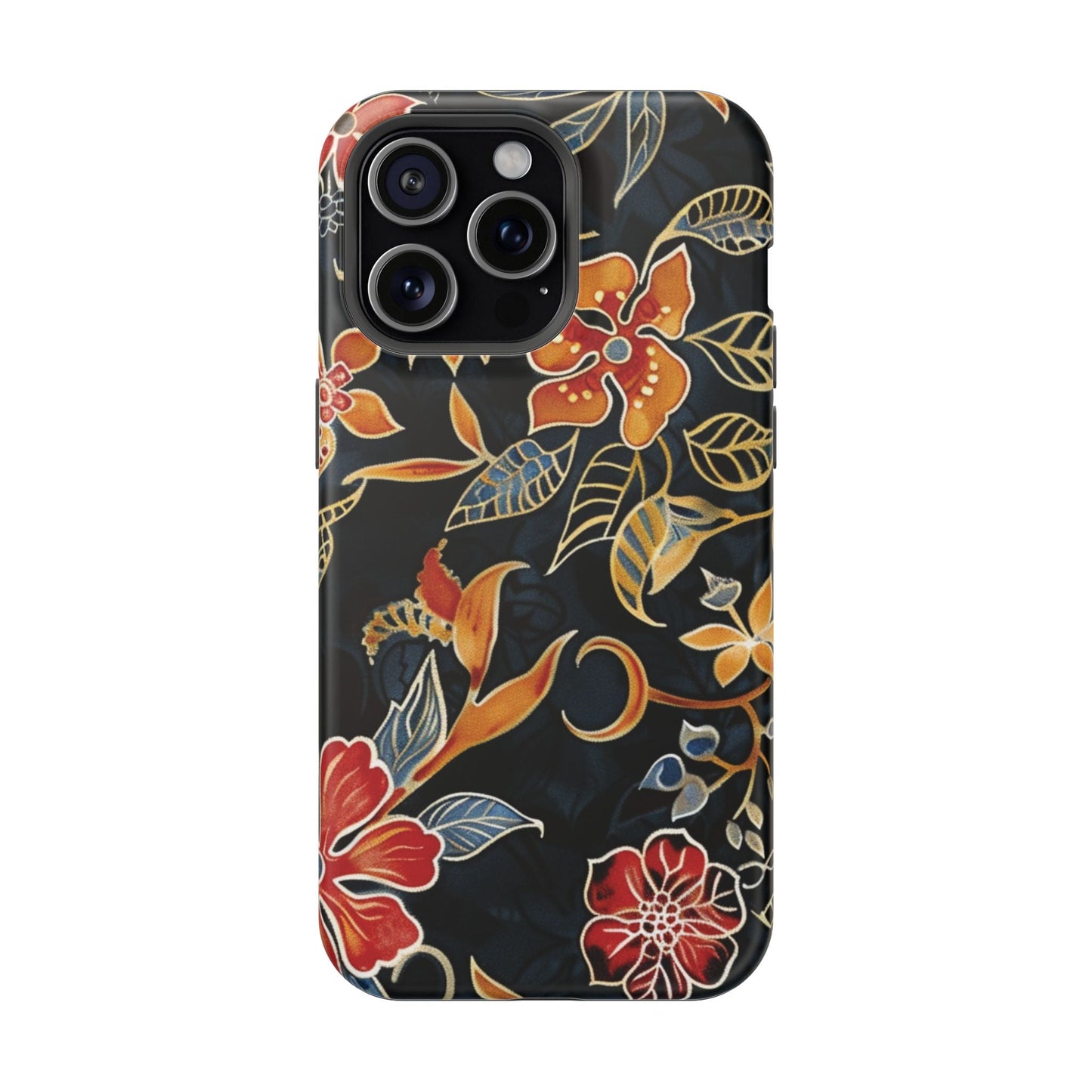 Floral Nightfall Magnetic Impact Phone Case — Protective Magnetic Floral iPhone Cover - DIGITAL X