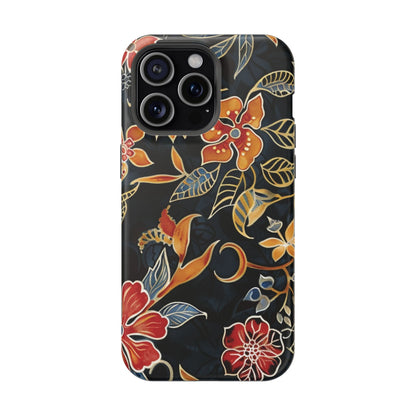 Floral Nightfall Magnetic Impact Phone Case — Protective Magnetic Floral iPhone Cover - DIGITAL X