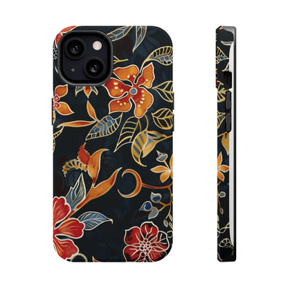 Floral Nightfall Magnetic Impact Phone Case — Protective Magnetic Floral iPhone Cover - DIGITAL X