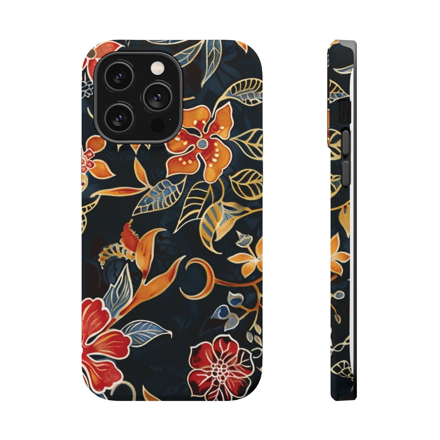Floral Nightfall Magnetic Impact Phone Case — Protective Magnetic Floral iPhone Cover - DIGITAL X