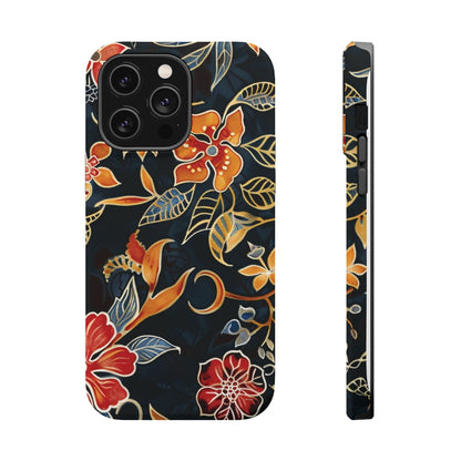Floral Nightfall Magnetic Impact Phone Case — Protective Magnetic Floral iPhone Cover - DIGITAL X