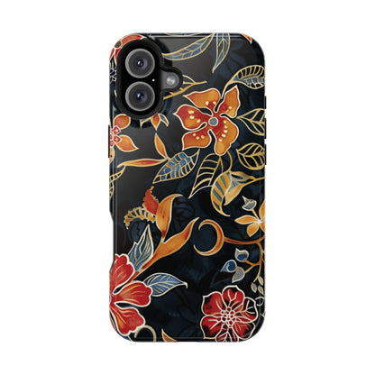 Floral Nightfall Magnetic Impact Phone Case — Protective Magnetic Floral iPhone Cover - DIGITAL X