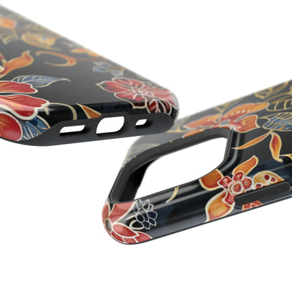 Floral Nightfall Magnetic Impact Phone Case — Protective Magnetic Floral iPhone Cover - DIGITAL X