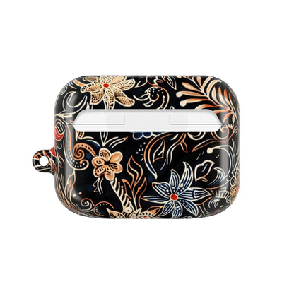 Floral Noir AirPod Case — Black Vintage Flower Protective Cover - DIGITAL X