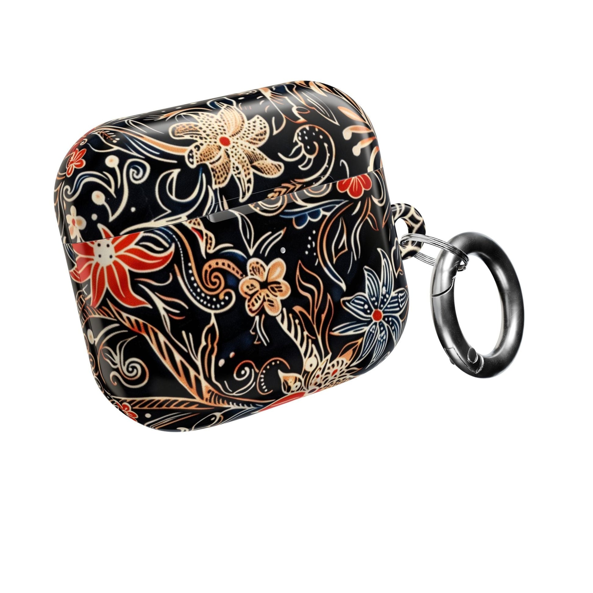 Floral Noir AirPod Case — Black Vintage Flower Protective Cover - DIGITAL X