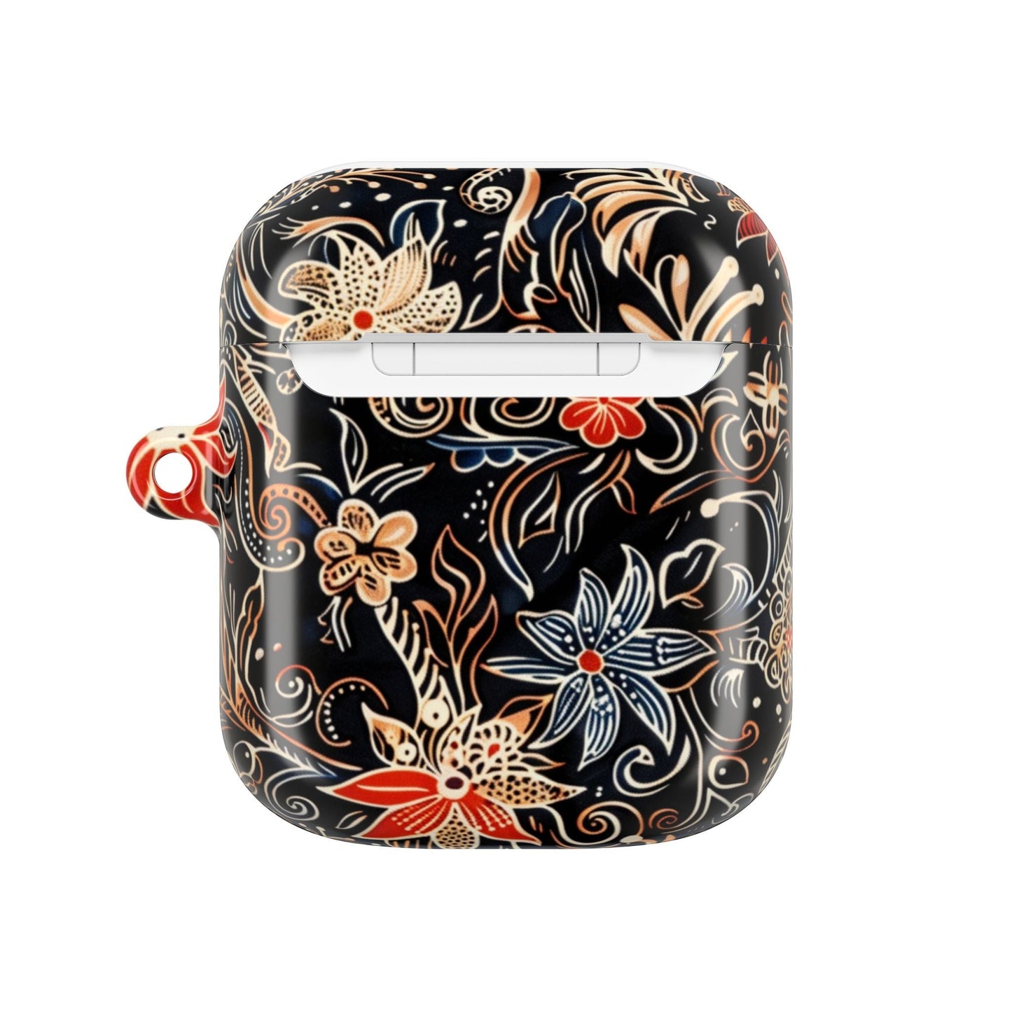 Floral Noir AirPod Case — Black Vintage Flower Protective Cover - DIGITAL X