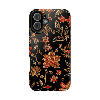 Floral Noir Magnetic Impact - Resistant Phone Case - DIGITAL X