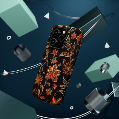 Floral Noir Magnetic Impact - Resistant Phone Case - DIGITAL X