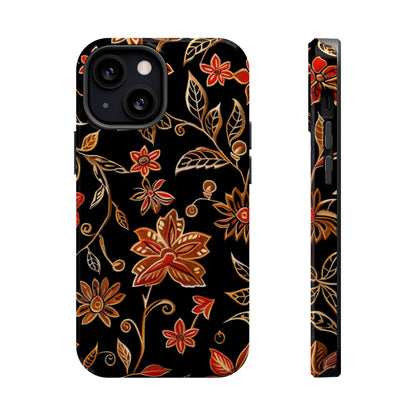 Floral Noir Magnetic Impact - Resistant Phone Case - DIGITAL X