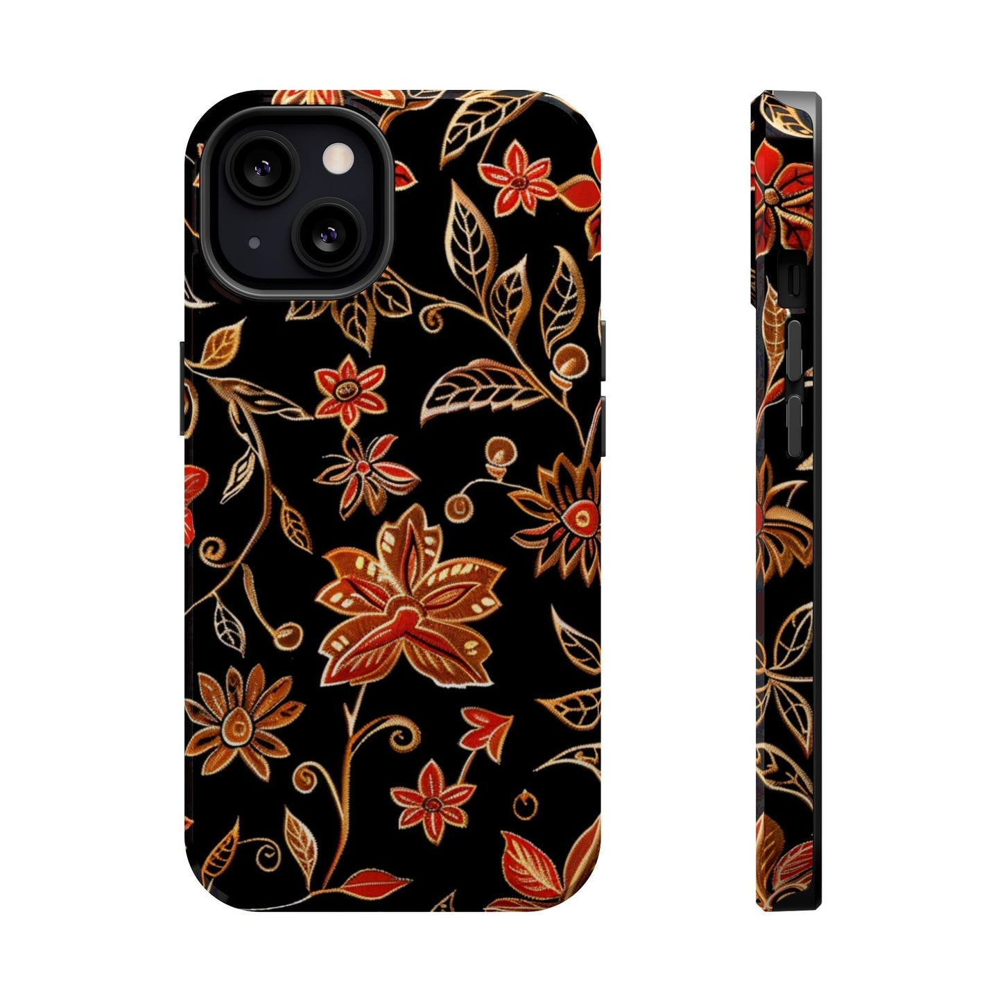 Floral Noir Magnetic Impact - Resistant Phone Case - DIGITAL X
