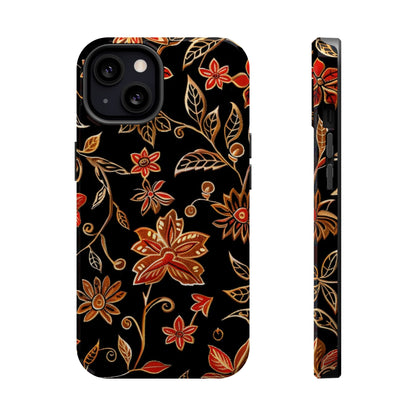Floral Noir Magnetic Impact - Resistant Phone Case - DIGITAL X