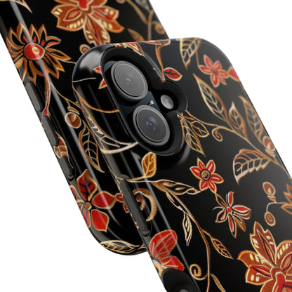 Floral Noir Magnetic Impact - Resistant Phone Case - DIGITAL X