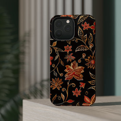 Floral Noir Magnetic Impact - Resistant Phone Case - DIGITAL X