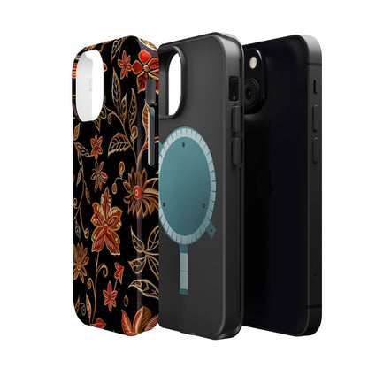 Floral Noir Magnetic Impact - Resistant Phone Case - DIGITAL X